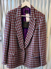 Load image into Gallery viewer, ITALIAN PLAID BLAZER IN Turquoise/Pink/Rust/Burgundy
