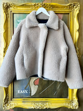 Load image into Gallery viewer, FACADE PATTERN REVERSIBLE ECO LEATHER JACKET WITH SHEARLING