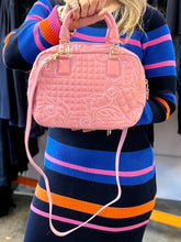 Load image into Gallery viewer, VERSACE Vanitas Line Quilted Leather Satchel Coral Pink