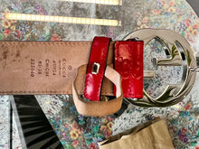 Load image into Gallery viewer, GUCCI SIGNATURE LEATHER BELT Red