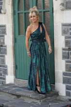 Load image into Gallery viewer, RETROFETE Andrea Maxi Dress Green Print