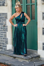 Load image into Gallery viewer, RETROFETE Andrea Maxi Dress Green Print