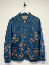 Load image into Gallery viewer, ZARA Premium Denim Collection Embroidered Denim Jacket