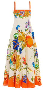 ALÉMAIS Flores Midi Sundress