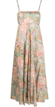 Load image into Gallery viewer, ZIMMERMANN Circa Bandeau Midi Dress Light Green Floral