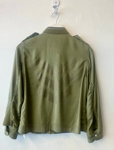 ZADIG & VOLTAIRE Kacy Embellished Army Jacket Khaki