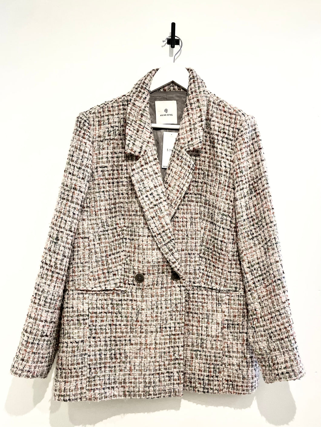 ANINE BING Diana Blazer Blush Tweed