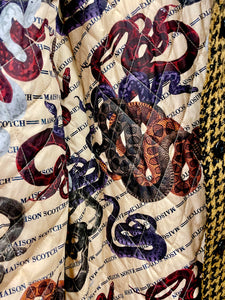 SCOTCH & SODA STARGAZER Houndstooth Shacket Gold/Black