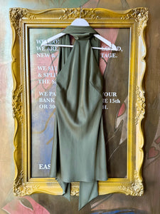 halter sweetheart dress Unique Vintage Black & Ivory Sweetheart Halter Swing Dress XS/0-2 main image 0