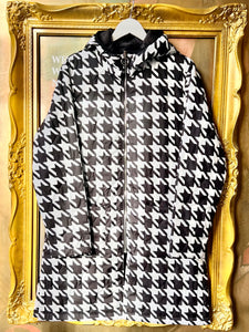 FRANK LYMAN Quilted Jacket Black & White Houndstooth