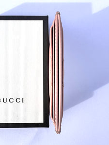 GUCCI Marmont Matelassé Card Holder Dusty Pink