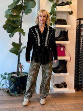 Load image into Gallery viewer, LEATHER GALLERY Fringed Jacket Suede Black
