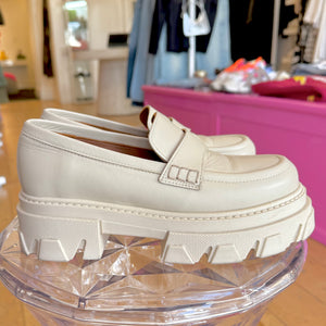 ALOHAS Trailblazer Leather Loafers Ivory