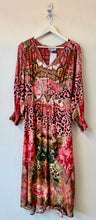 Load image into Gallery viewer, SHERYL MAY Pink Floral/Leopard Print Long Sleeve Maxi Dress