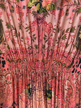 Load image into Gallery viewer, SHERYL MAY Pink Floral/Leopard Print Long Sleeve Maxi Dress