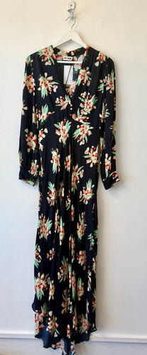 RIXO Trula Dress in Tulip Cloud Black