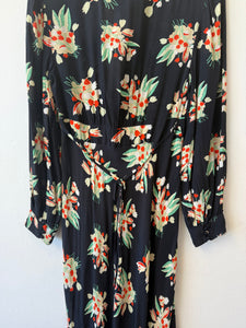 RIXO Trula Dress in Tulip Cloud Black