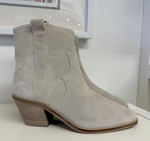 Next Suede Cowboy Boot in Neutral
