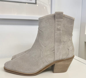 Next Suede Cowboy Boot in Neutral