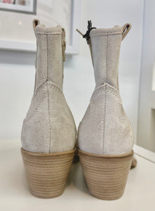 Next Suede Cowboy Boot in Neutral