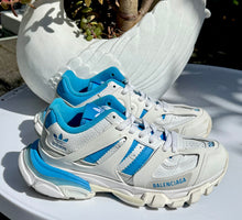Load image into Gallery viewer, BALENCIAGA X ADIDAS Track Forum Low Top Sneaker White/Blue