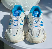Load image into Gallery viewer, BALENCIAGA X ADIDAS Track Forum Low Top Sneaker White/Blue