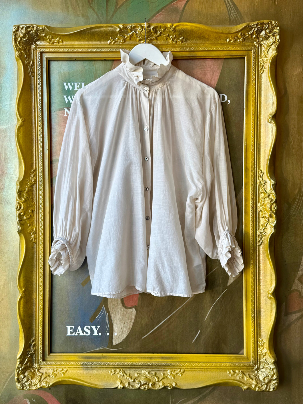MAHSA Ruffle Shirt Champagne