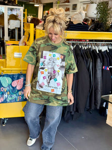 SUPREME Naomi Tee Character Short Sleeve Unisex Green Camo