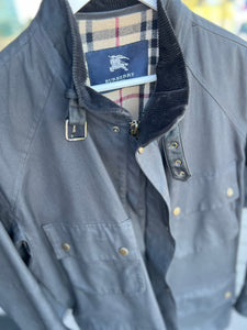 MENS BURBERRY WAX BELTED JACKET