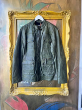 Load image into Gallery viewer, PEARLY KING VINTAGE OLIVE MENS RESOLUTE MOTORBIKE LEATHER JACKET