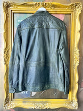 Load image into Gallery viewer, PEARLY KING VINTAGE OLIVE MENS RESOLUTE MOTORBIKE LEATHER JACKET