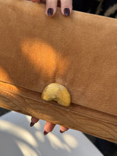 Load image into Gallery viewer, FENDI Brown Suede Pasta Flap Clutch-Cross Body