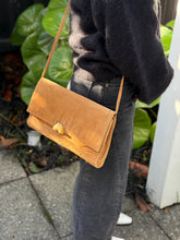 Load image into Gallery viewer, FENDI Brown Suede Pasta Flap Clutch-Cross Body