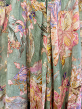 Load image into Gallery viewer, ZIMMERMANN Circa Bandeau Midi Dress Light Green Floral