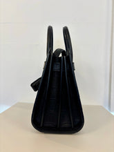 Load image into Gallery viewer, SAINT LAURENT Sac De Jour Crocodile Embossed Leather Black