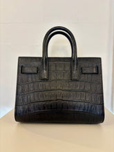Load image into Gallery viewer, SAINT LAURENT Sac De Jour Crocodile Embossed Leather Black