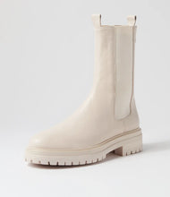 Load image into Gallery viewer, MOLLINI ARMADIL CREAM LEATHER CHELSEA BOOTS