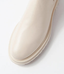 MOLLINI ARMADIL CREAM LEATHER CHELSEA BOOTS