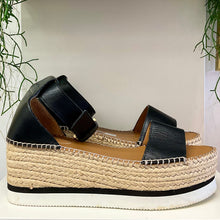 Load image into Gallery viewer, SEE BY CHLOE Glyn Espadrille Sandals Black