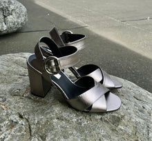 Load image into Gallery viewer, KATHRYN WILSON HEPBURN HEEL PEWTER CALF