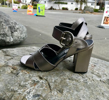 Load image into Gallery viewer, KATHRYN WILSON HEPBURN HEEL PEWTER CALF