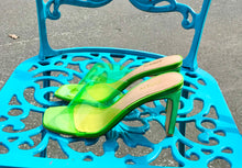 Load image into Gallery viewer, SIREN Kallie Block Heel Mules Lime Green