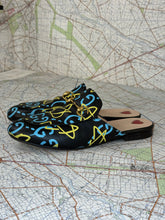 Load image into Gallery viewer, GUCCI Princetown Mules Gucci Ghost Print Black