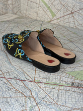 Load image into Gallery viewer, GUCCI Princetown Mules Gucci Ghost Print Black