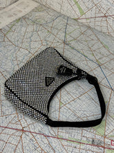 Load image into Gallery viewer, PRADA Re Edition 2000 Handbag Satin Black Crystal
