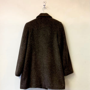 HELEN CHERRY Double Breasted Wool Blend Coat Brown