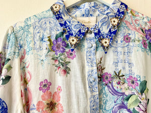 CAMILLA The Paint Me Positano Waist Tie Shirt Dress