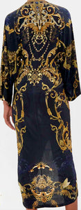 CAMILLA Long Split Front Twist Dress in Moonlight Melodies