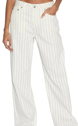 KSUBI Low Rider Prophetik White Denim Charcoal Stripe