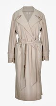 Load image into Gallery viewer, RUBY Jemima Trench Coat Camel Pinstripe